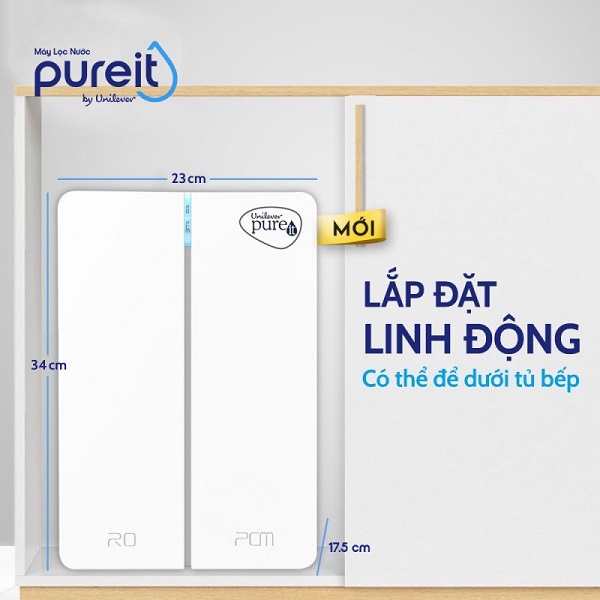 Máy lọc nước Pureit Tanka lắp đặt linh động