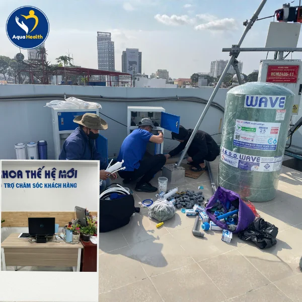 Lắp đặt máy lọc nước bán công nghiệp 100L cho nha khoa Thế Hệ Mới