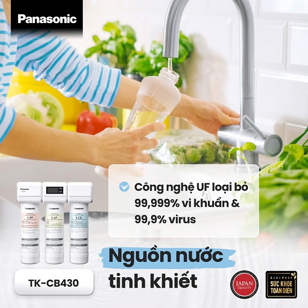 Máy lọc nước uống Panasonic TK-CB430 mang đến nguồn nước tinh khiết