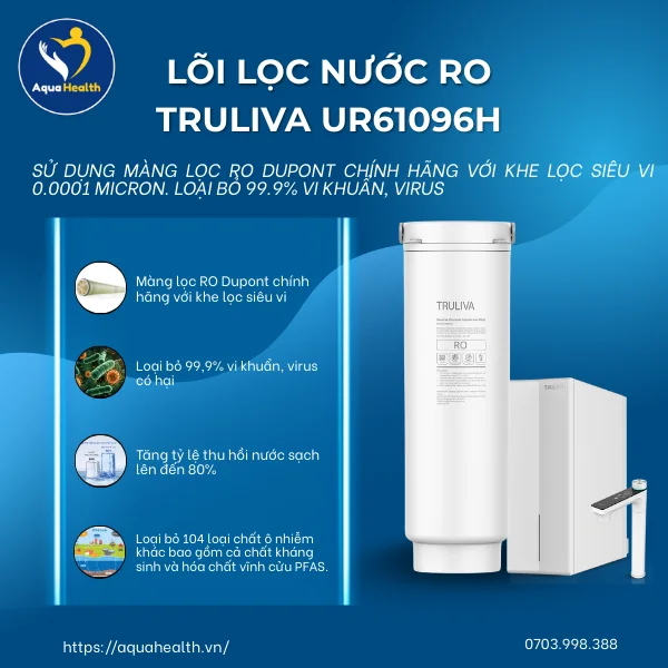 Lõi Lọc RO Truliva UR61096H Với Hiệu Suất Lọc Bền Bỉ