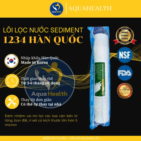 Lõi Lọc Sediment – Lớp Lọc Cặn Sơ Cấp Bảo Vệ Toàn Hệ Thống