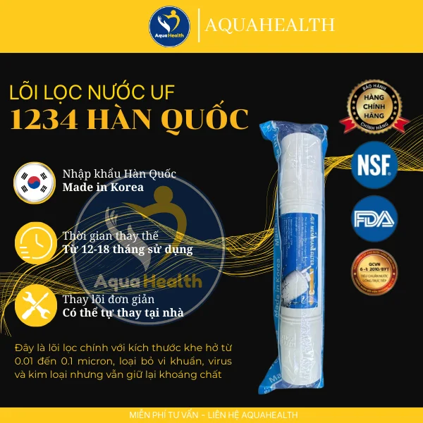 Lõi Lọc UF – Màng Siêu Lọc Loại Bỏ Vi Khuẩn Nhưng Giữ Khoáng