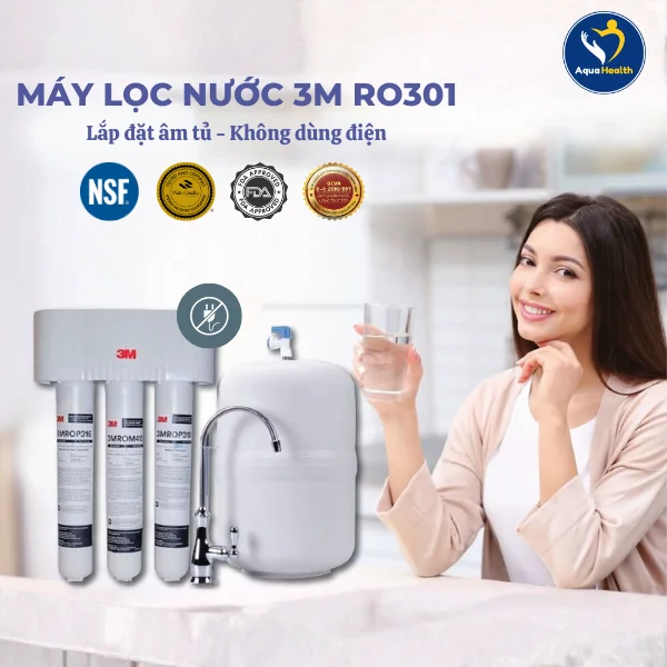 Máy Lọc Nước 3M Aqua-Pure RO301 – Giải Pháp RO Không Điện Cho Nước Uống Tinh Khiết
