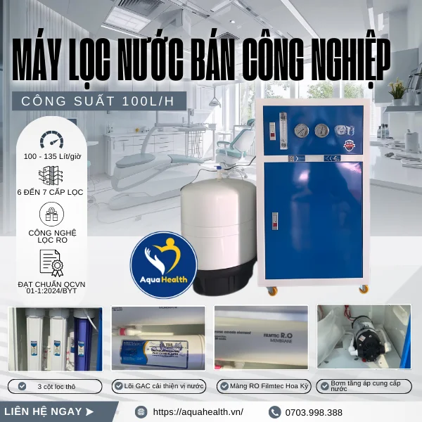 Máy Lọc Nước Bán Công Nghiệp Công Suất 100L/giờ