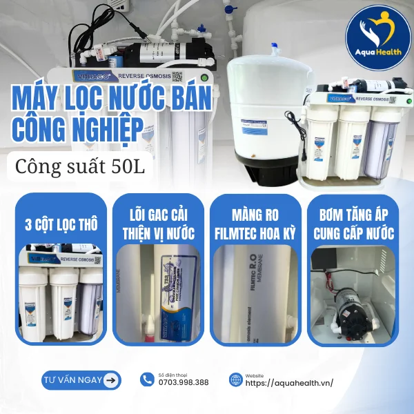 Máy Lọc Nước Bán Công Nghiệp Công Suất 50L/giờ