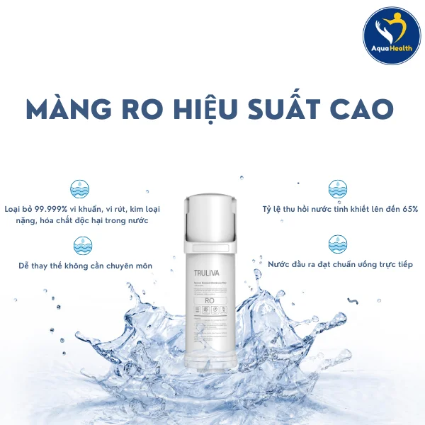 Máy lọc nước Truliva UR5676 ấn tượng với tỷ lệ thu hồi nước lên đến 65%