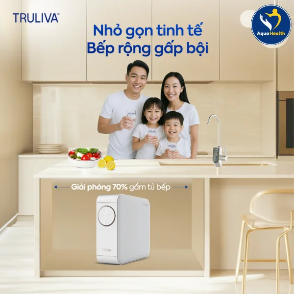 Máy Lọc Nước Truliva UR5676 Dễ Dàng Lắp Đặt Gọn Gàng Dưới Tủ Bếp