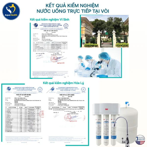 Nguồn nước sau lọc của máy 3M Aqua-Pure RO301 đạt chuẩn QCVN 6-1/2010-BYT