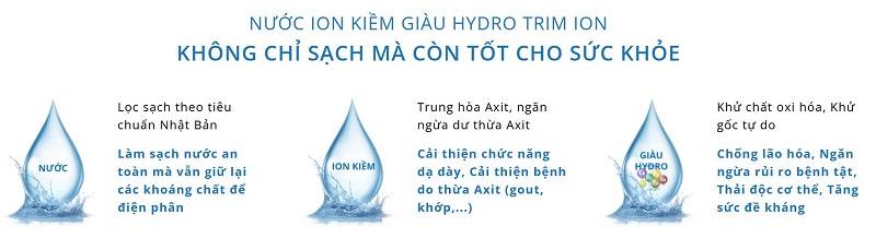 Nước ion kiềm Trim Ion US-100L tốt cho sức khỏe