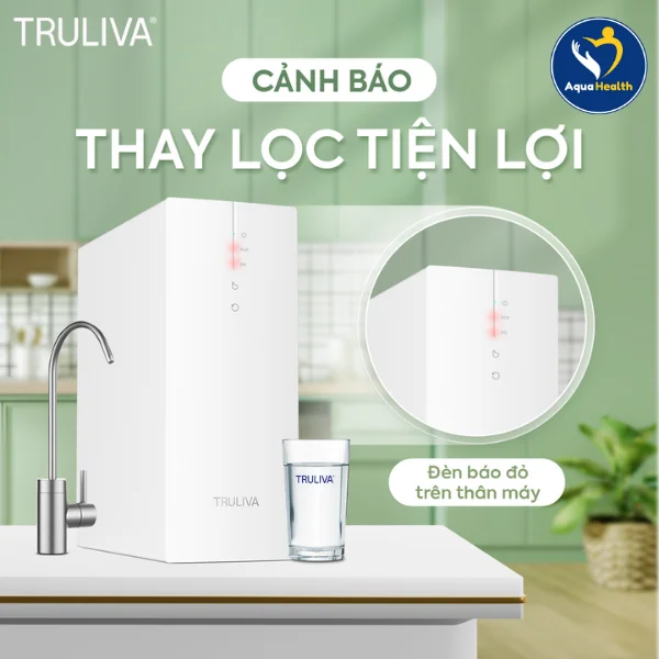 Sử dụng máy lọc nước Truliva UR3626 đơn giản hơn với cảnh báo thay lõi tiện lợi