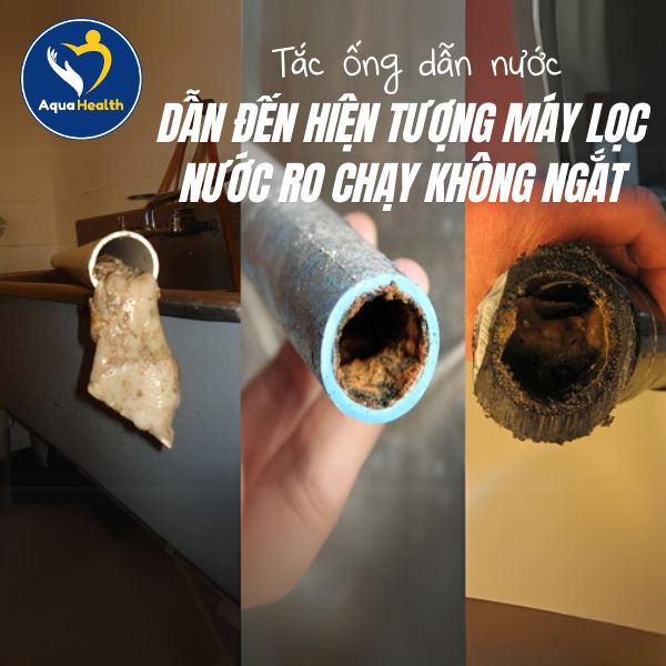 Tắc đường ống dẫn nước dẫn đến hiện tượng máy lọc nước RO chạy không ngắt