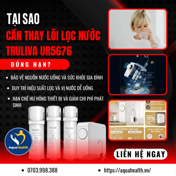 Tại Sao Cần Thay Lõi Lọc Nước Truliva UR5676 Đúng Hạn
