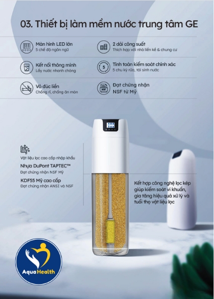 Thiết bị làm mềm nước trung tâm GE