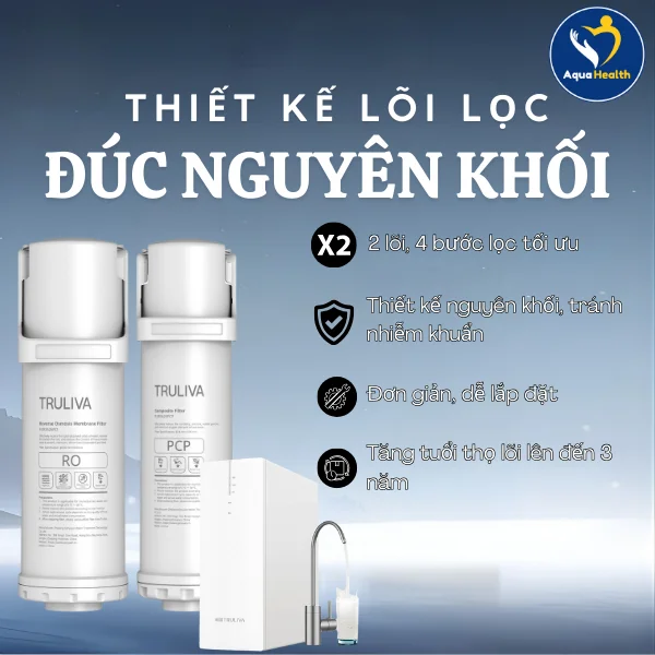 Thiết kế đúc nguyên khối của lõi lọc nước Truliva UR3626