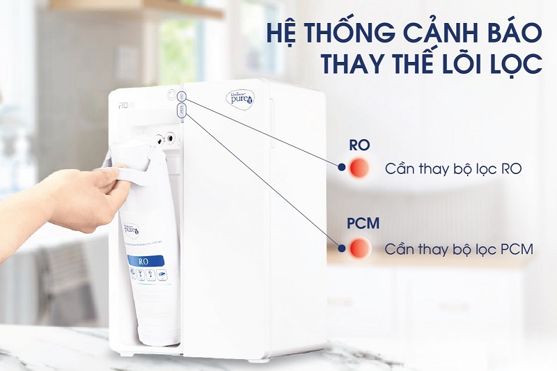 Cảnh báo thay lõi lọc Pureit Tanka