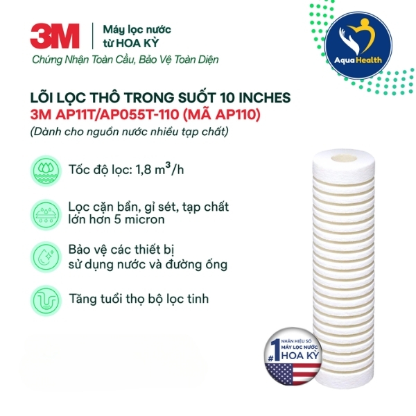 Lõi Lọc Thô Trong Suốt 10 inch 3M AP110