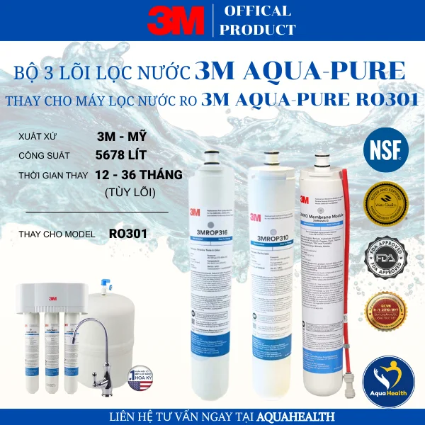 Thông tin về bộ lõi máy lọc nước 3M Aqua-Pure RO301
