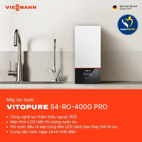 Ưu điểm của máy lọc nước Vitopure S4-RO-400G Pro