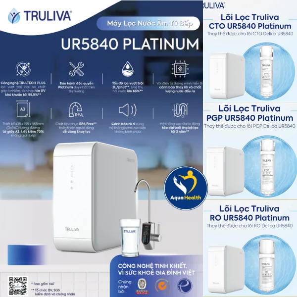 Ưu điểm về tính năng trên máy lọc nước Truliva UR5840