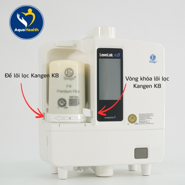 Vị trí phụ kiện lõi lọc Kangen