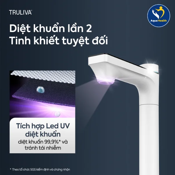 Vòi nước của máy lọc nước Truliva UR61096H tích hợp đèn UV diệt khuẩn