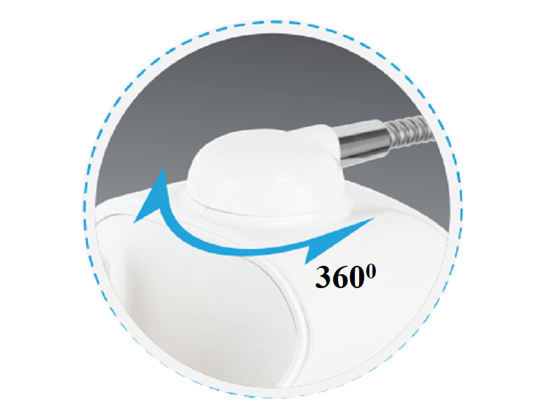 Khả năng xoay 360 độ của vòi lấy nước từ máy Trim ion TI-9000