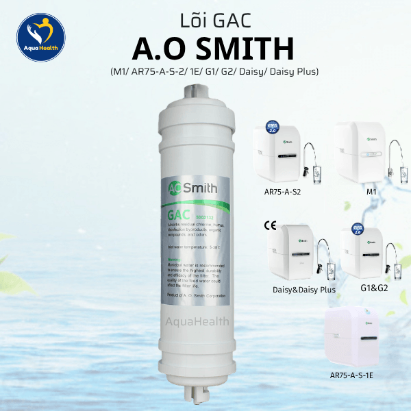 Bộ 5 Lõi Lọc Nước A.O Smith (M1/AR75-A-S-2/1E/G1/G2/Daisy/Daisy Plus)