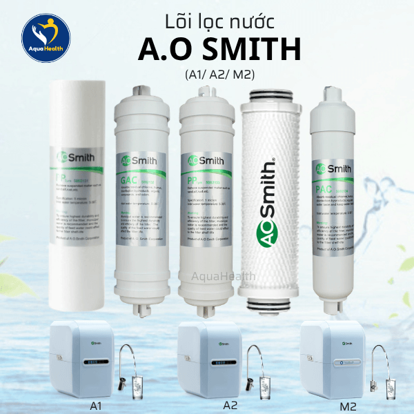 Bộ Lõi Lọc Nước A.O Smith A1/A2/M2