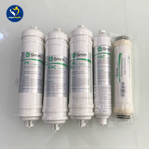 Bộ 5 Lõi Lọc Nước A.O Smith (M1/AR75-A-S-2/1E/G1/G2/Daisy/Daisy Plus)