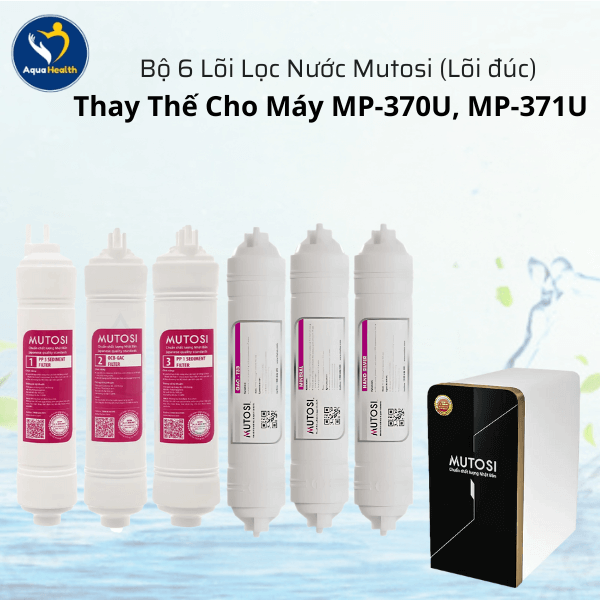 Bộ 7 Lõi Lọc Nước Mutosi (Lõi đúc) Thay Thế Cho Máy MP-370U, MP-371U