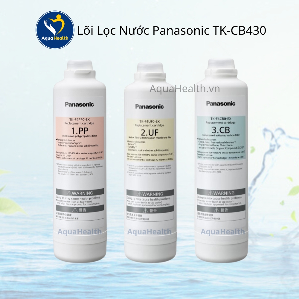 Bộ Lõi Lọc Panasonic TK-CB430 - Gồm 3 lõi (PP, UF, CB)