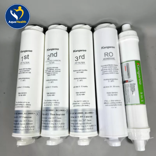 Bộ 5 Lõi Lọc Kangaroo KG100HU, KG100HU+, KG100MED, KG100EED, KG-Y1MED,...