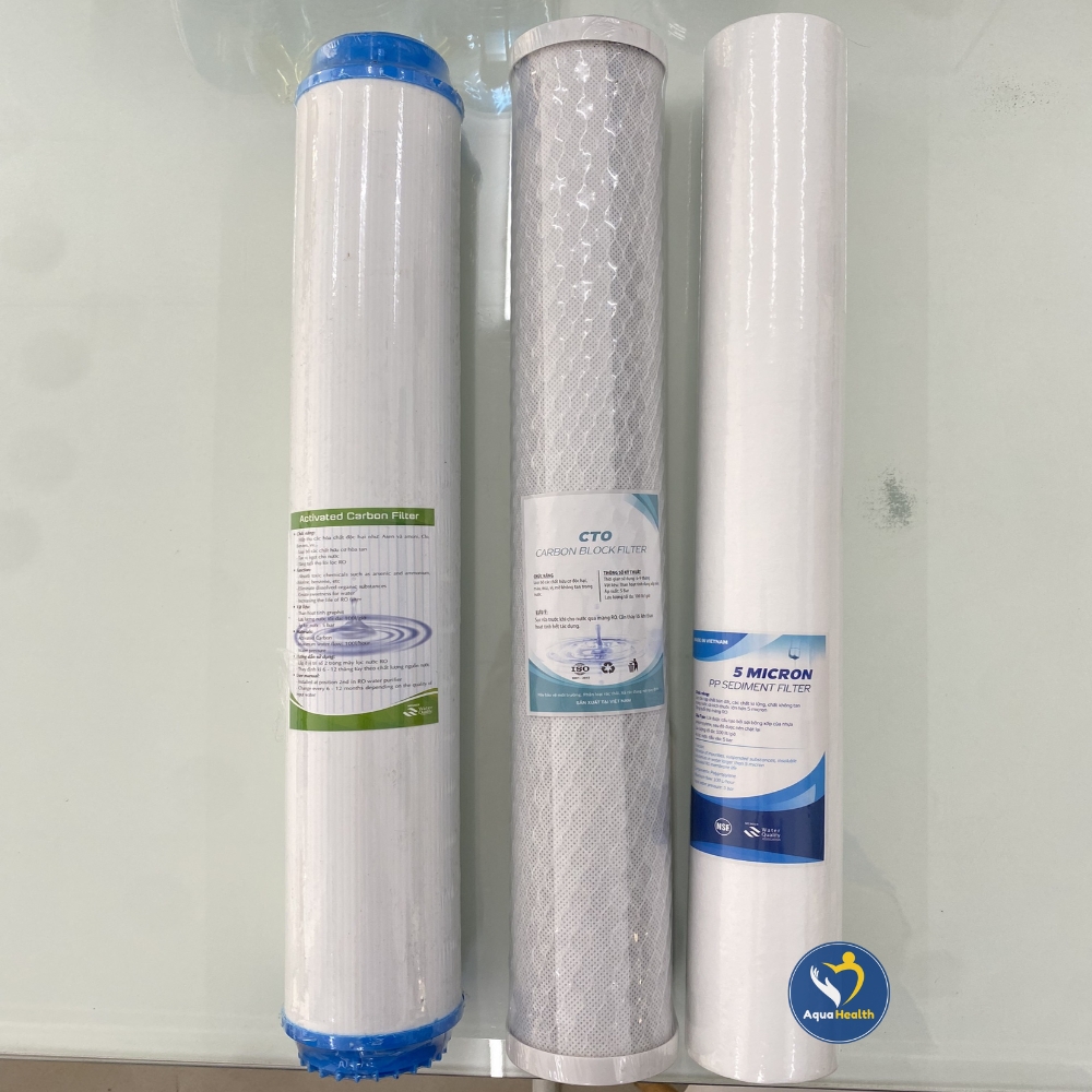 Bộ Tiền Lọc 20 inch 3 Cấp Việt Nam gồm lõi lọc