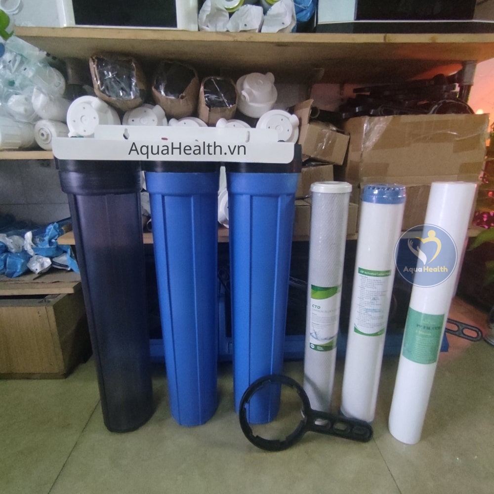 Bộ Tiền Lọc 20 inch 3 Cấp Việt Nam gồm lõi lọc