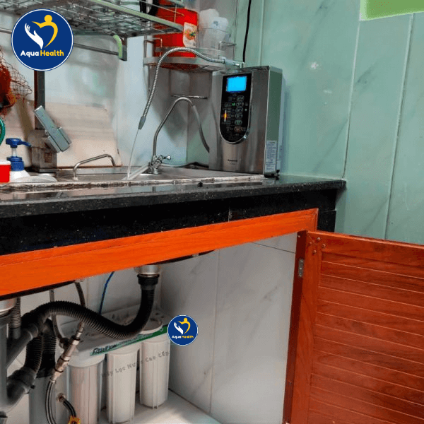 Lắp đặt bộ tiền lọc 3 cấp Thái Lan 10 Inch cho máy điện giải ion kiềm Panasonic TK-AS66