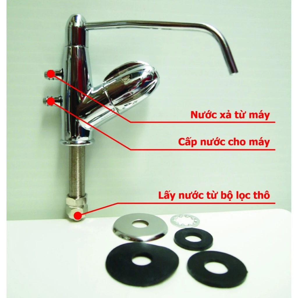 Vòi Inox Mạ Crom Bóng Dùng Làm Vòi Thải Cho Máy Điện Giải