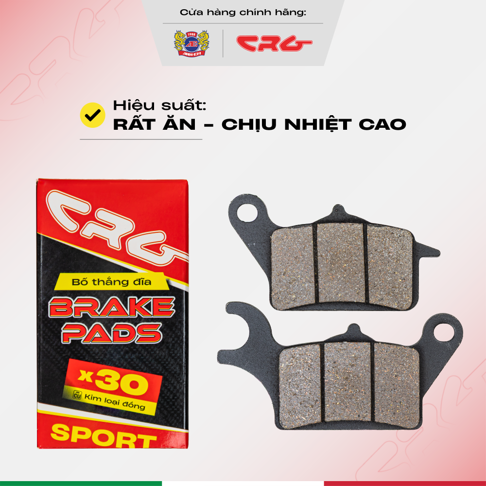 Bố Thắng Đĩa Phanh Ăn Chịu Nhiệt Cao CRG Sport X30 Kim Loại Đồng Cho Dòng Xe Honda