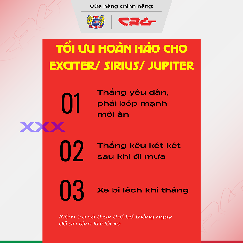 Bố thắng đùm CRG 100% từ nhôm ADC12 tăng ma sát chất lượng vượt trội