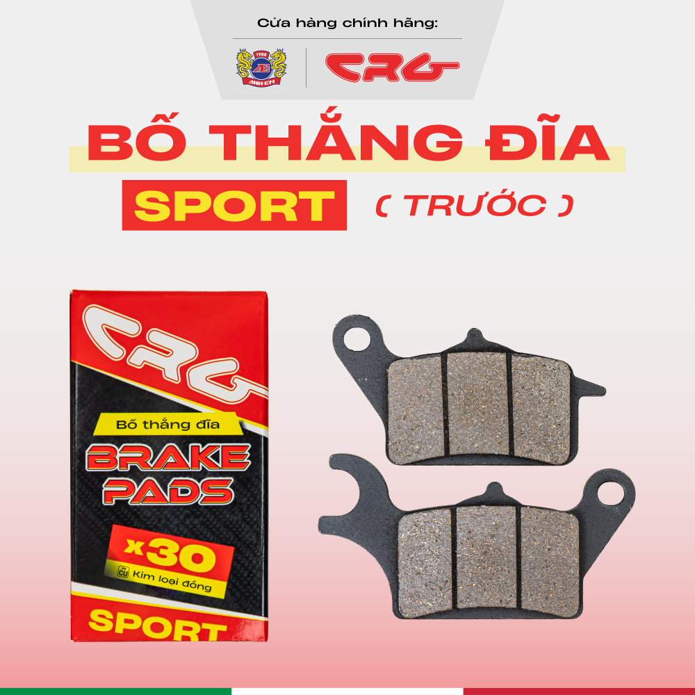 Bố Thắng Đĩa Phanh Ăn Chịu Nhiệt Cao CRG Sport X30 Kim Loại Đồng Cho Dòng Xe Honda