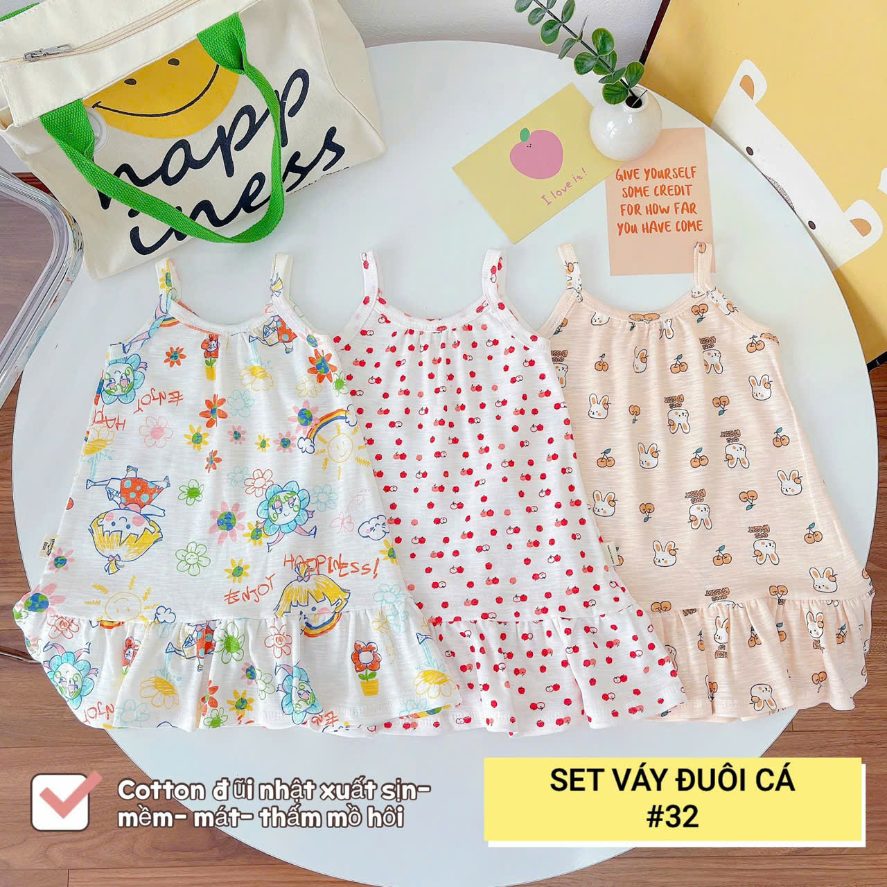 LYNHKIDS_VÁY 2 DÂY ĐUÔI CÁ LYNH CỰC XINH CHO BÉ GÁI