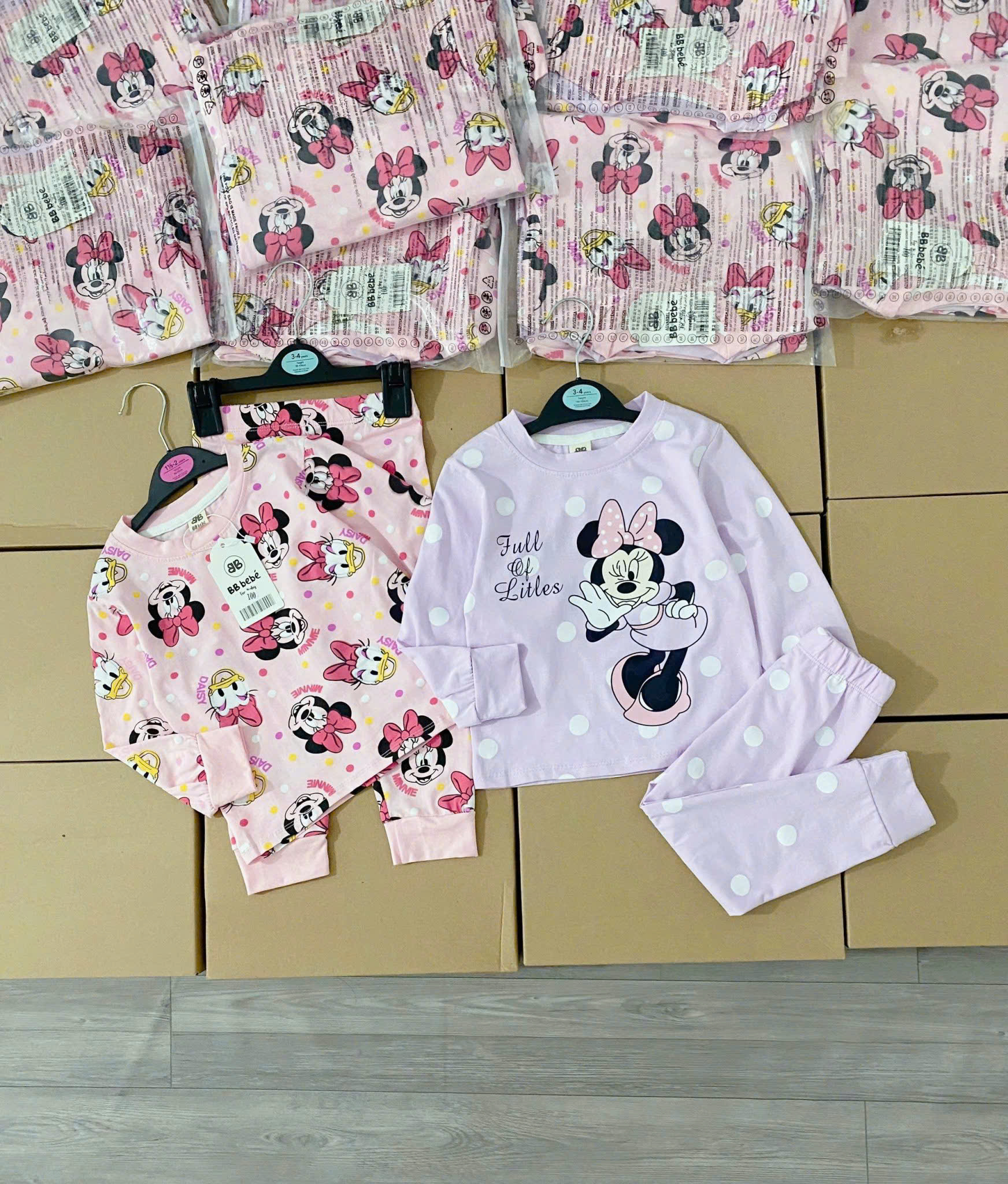 SET 2 BỘ MICKEY DÀI TAY CHO BÉ GÁI