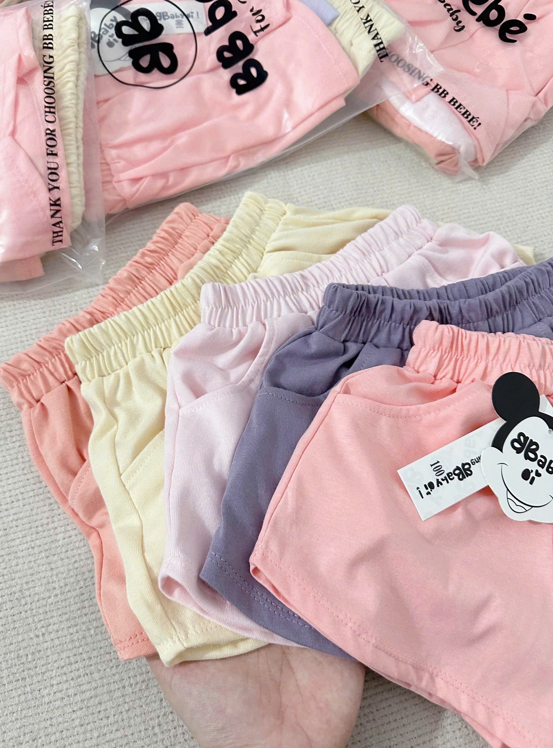 SET 5 QUẦN ĐÙI COTTON BÉ GÁI – MỀM MẠI, THOÁNG MÁT, MIX ĐỒ SIÊU XINH