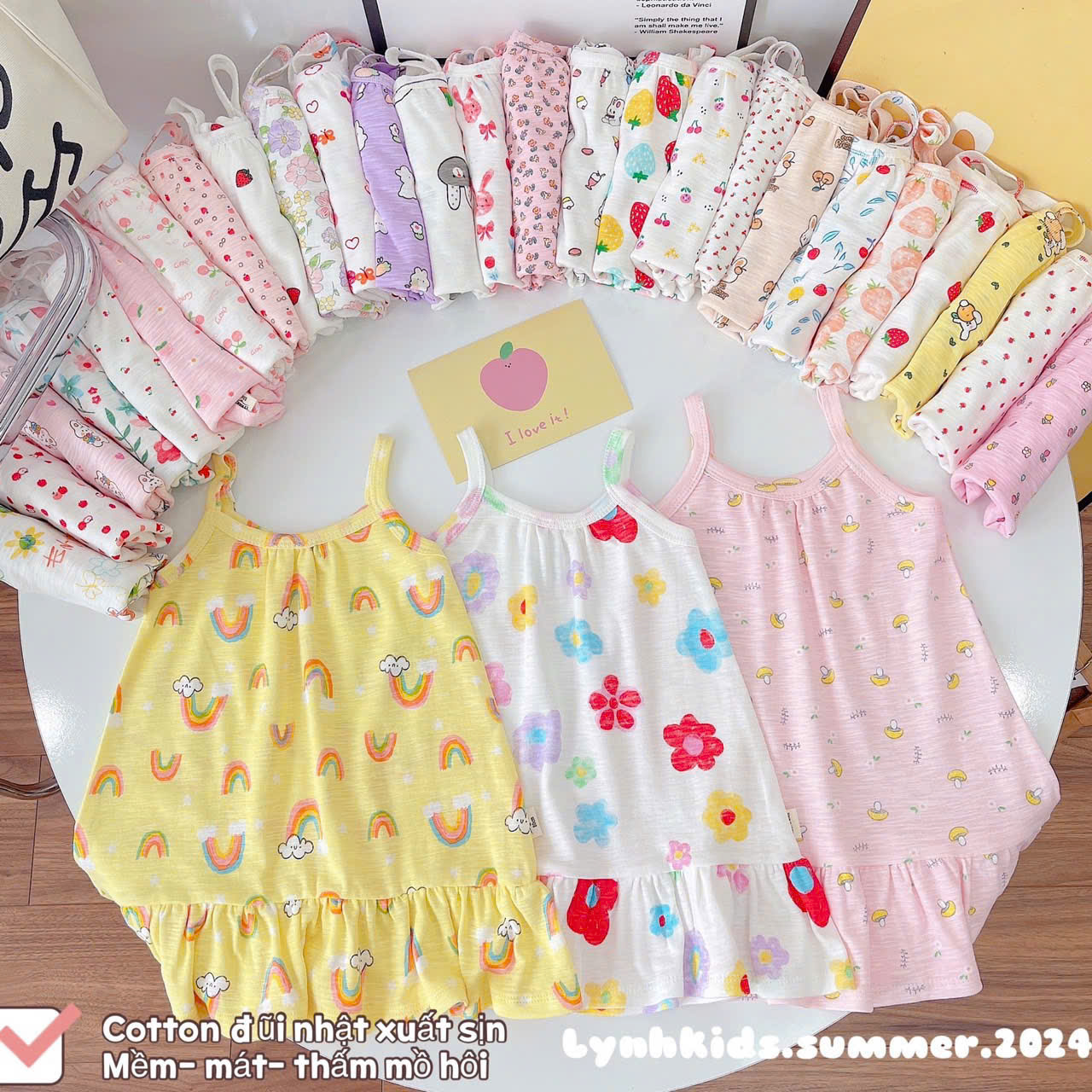 LYNHKIDS_VÁY 2 DÂY ĐUÔI CÁ LYNH CỰC XINH CHO BÉ GÁI