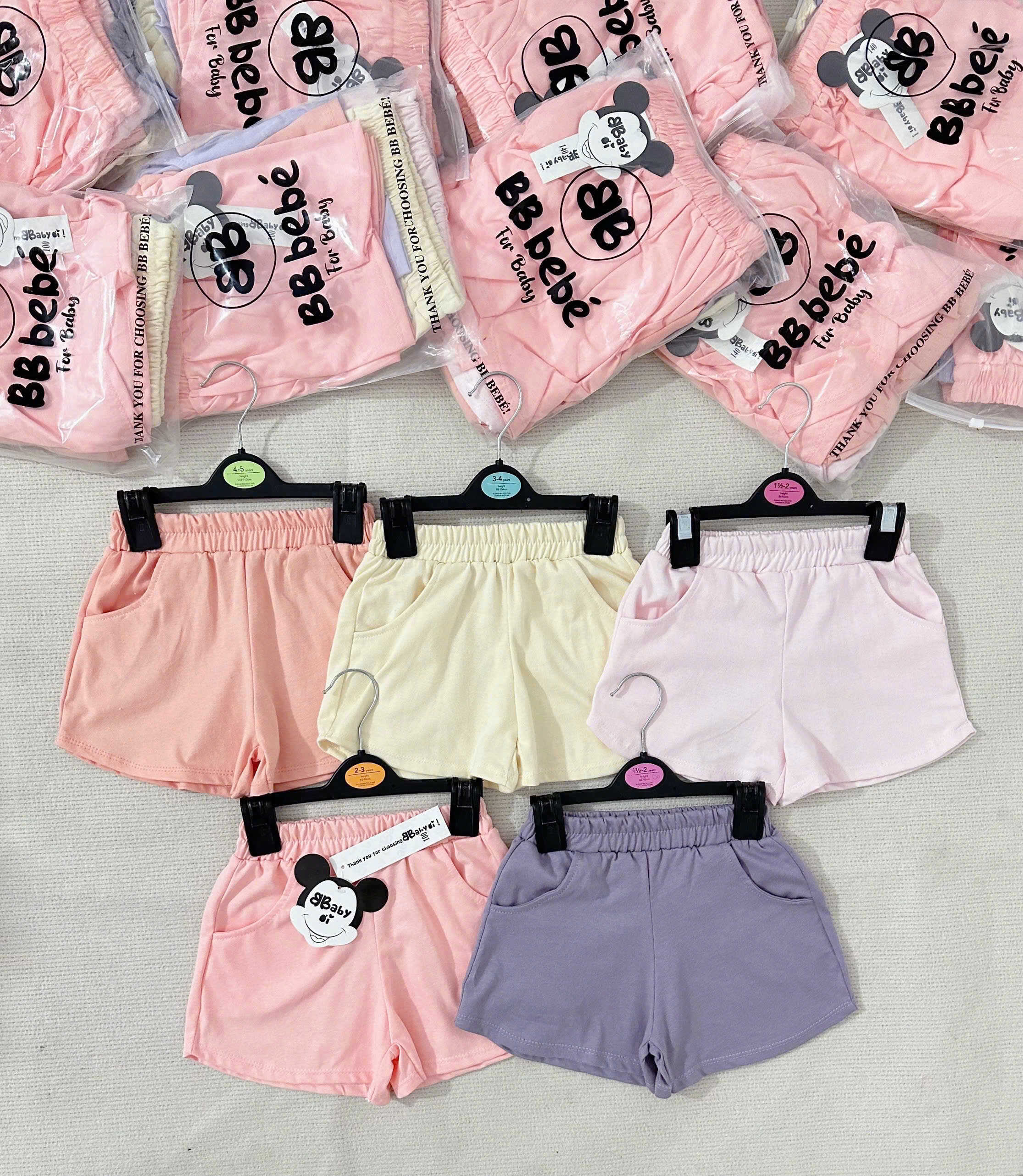 SET 5 QUẦN ĐÙI COTTON BÉ GÁI – MỀM MẠI, THOÁNG MÁT, MIX ĐỒ SIÊU XINH