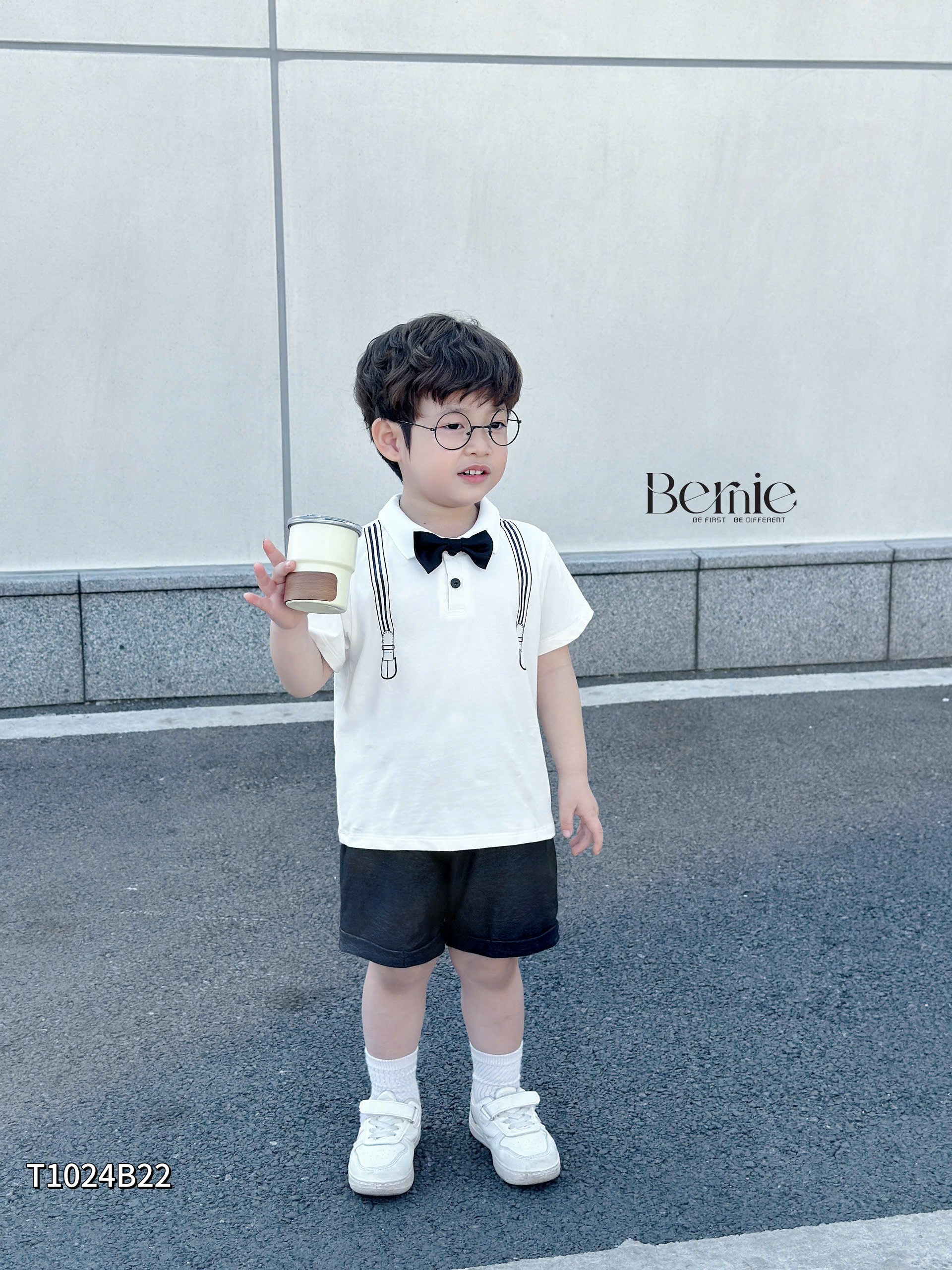 BERNIE – SET CÔNG TỬ ÁO POLO QUẦN DA CÁ CHO BÉ TRAI