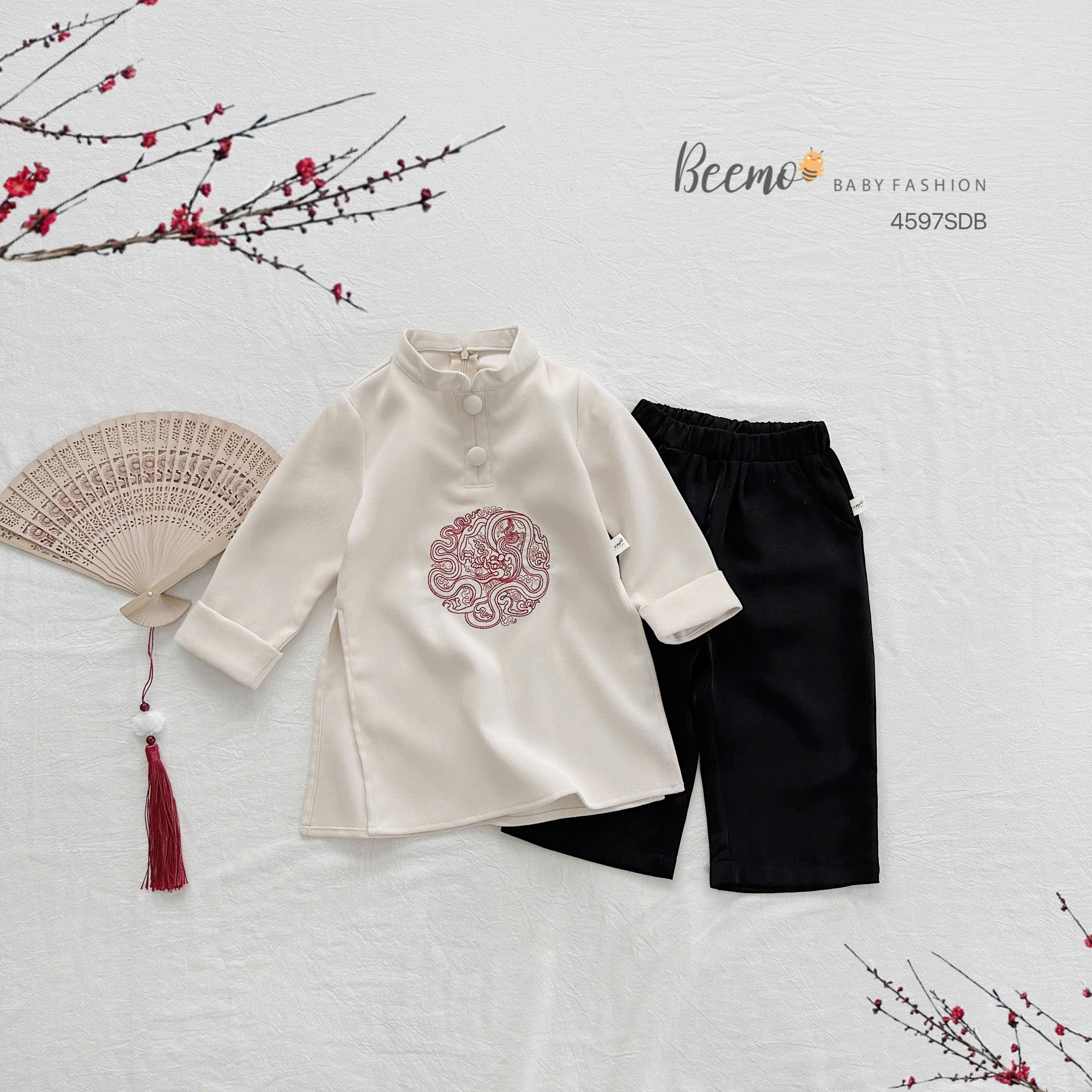 BEEMO  - SET ÁO DÀI THIÊN LONG ĐẲNG CẤP CHO BÉ TRAI
