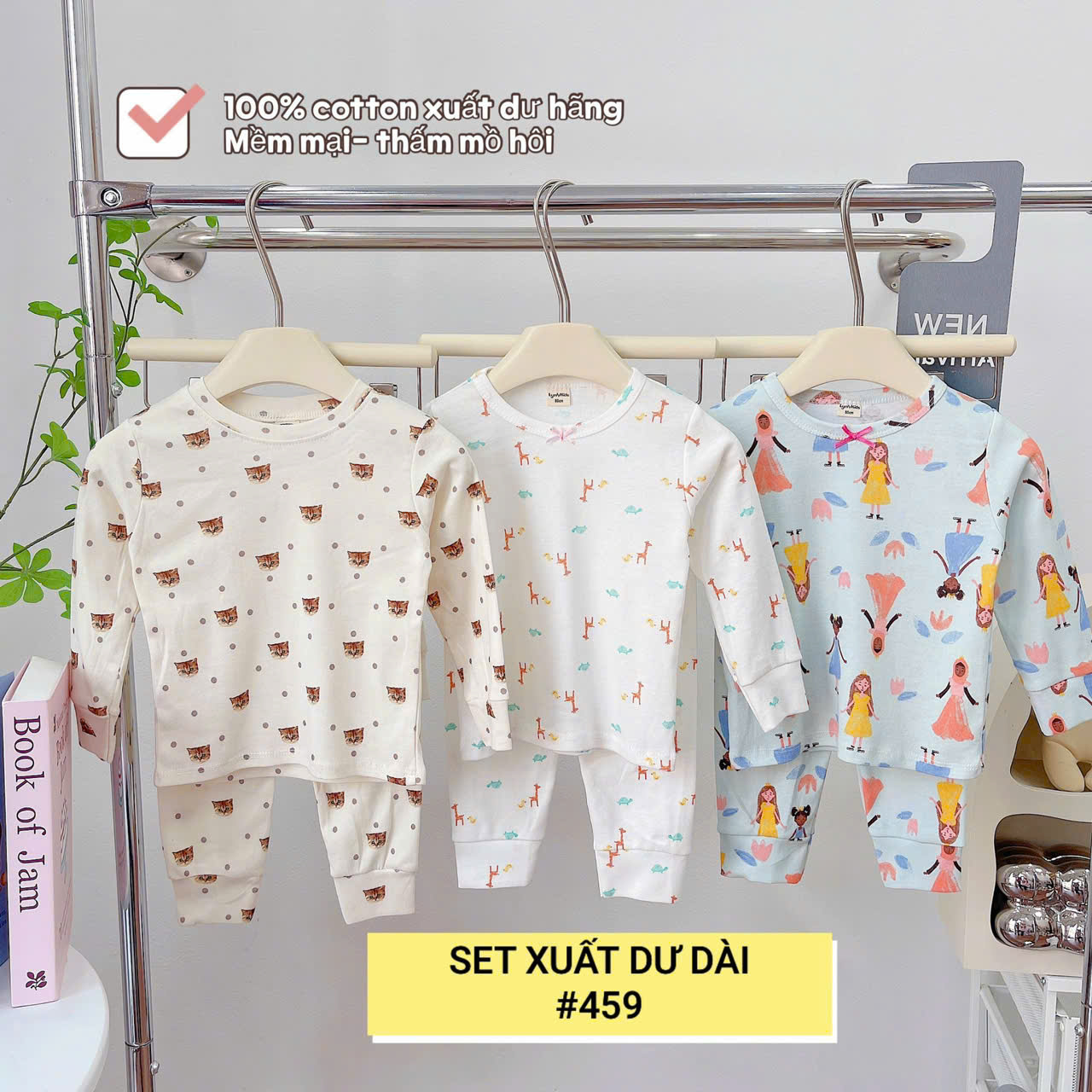 Lynhkids _SET 3 BỘ XUẤT DƯ DÀI TAY BÉ GÁI SIÊU XINH