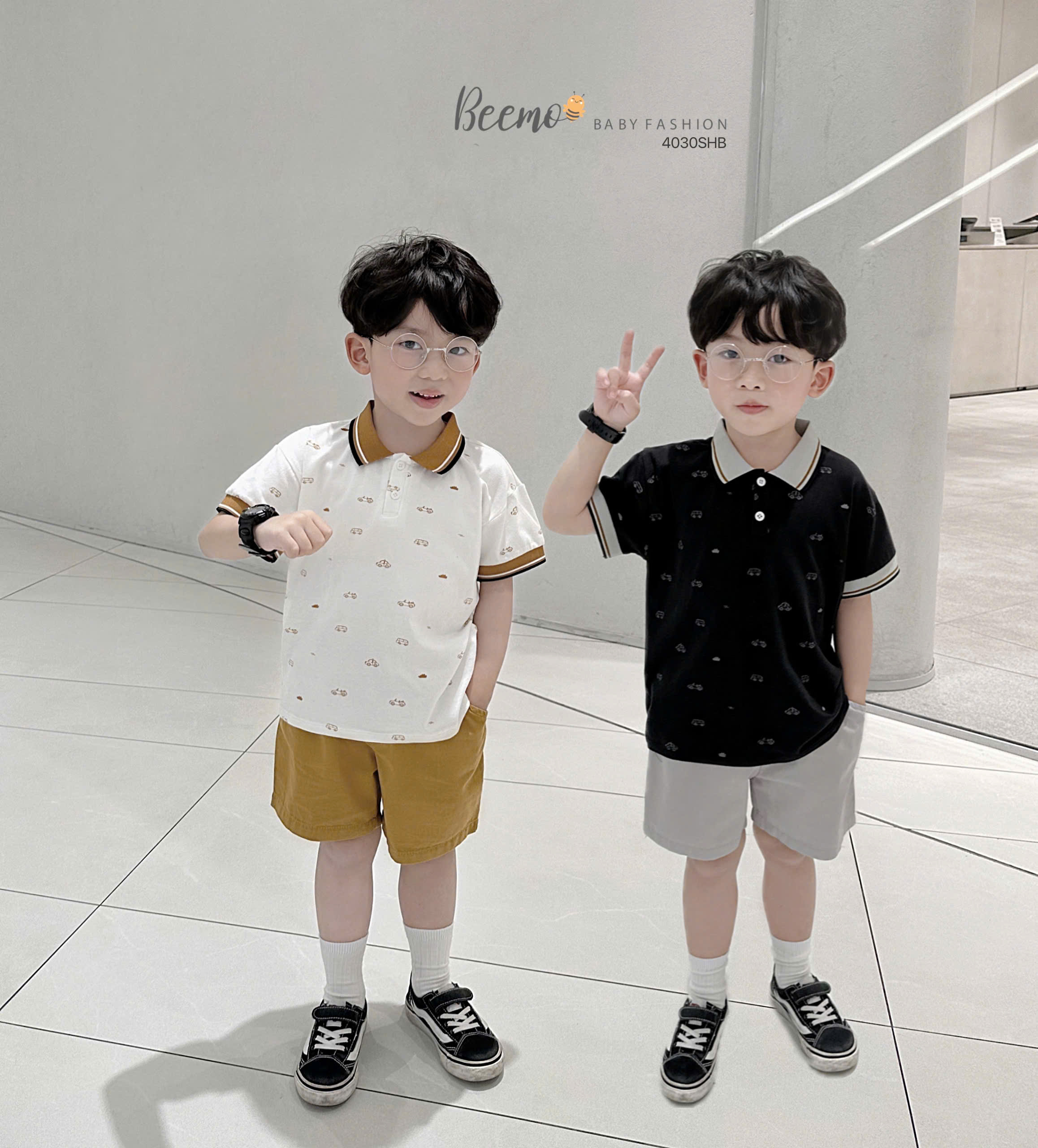 BEEMO 4030SHB – SET POLO CỘC TAY IN TRÀN Ô TÔ