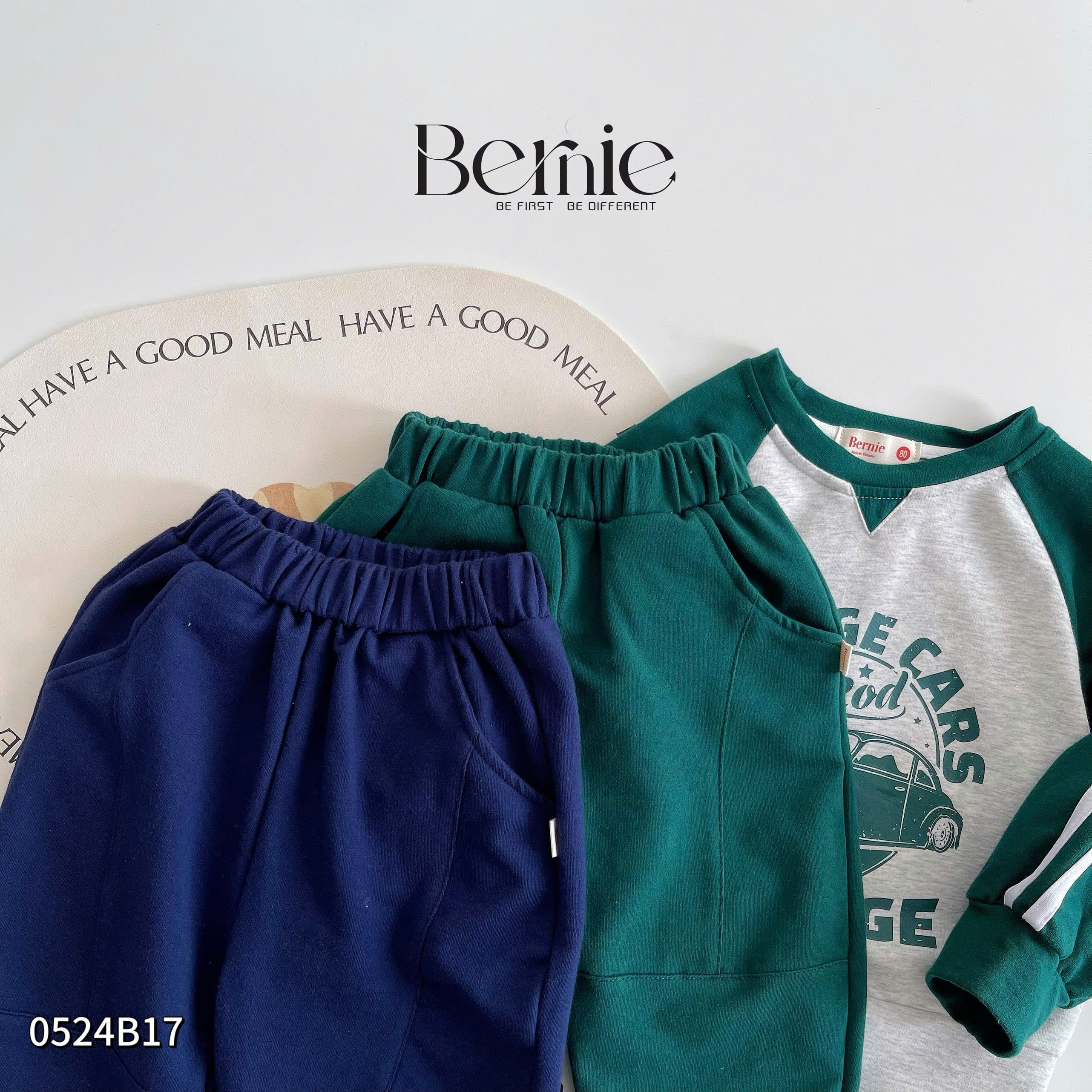 BERNIE_BỘ DÀI TAY VINTAGE CARS CHO BÉ TRAI