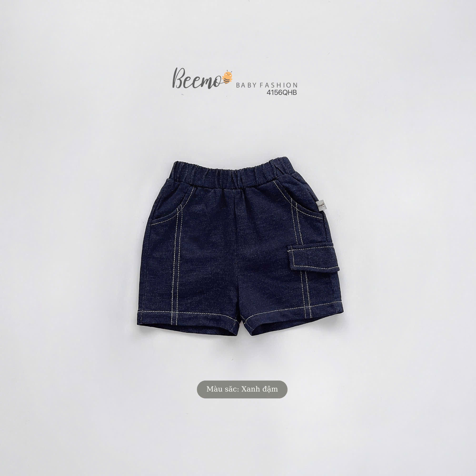 BEEMO_QUẦN SHORTS DA CÁ GIẢ BÒ PHỐI TÚI